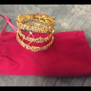 Sassy Jones Queen Crystal Bangle Stack